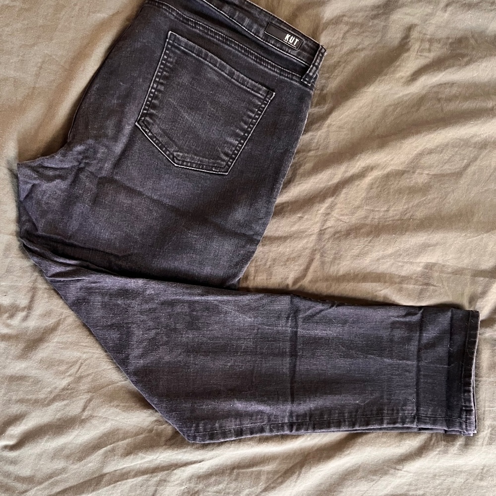 KUT brand 16P faded black wash denim